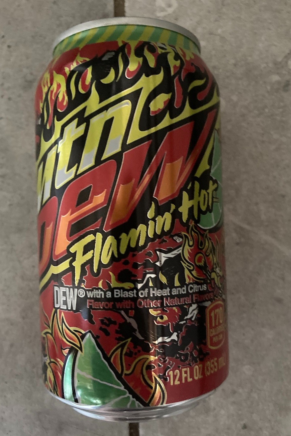 Mountain Dew Mt Mtn Flamin' Flaming Hot Collectors Limited Edition 1  12 oz. Can