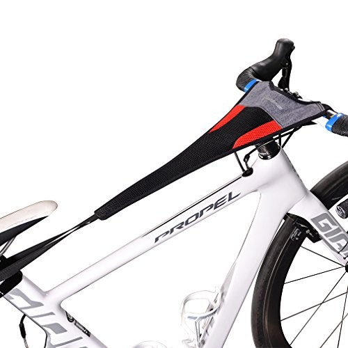 Bicycle Trainer Sweat Net Frame Guard Absorbs Sweat Black Red