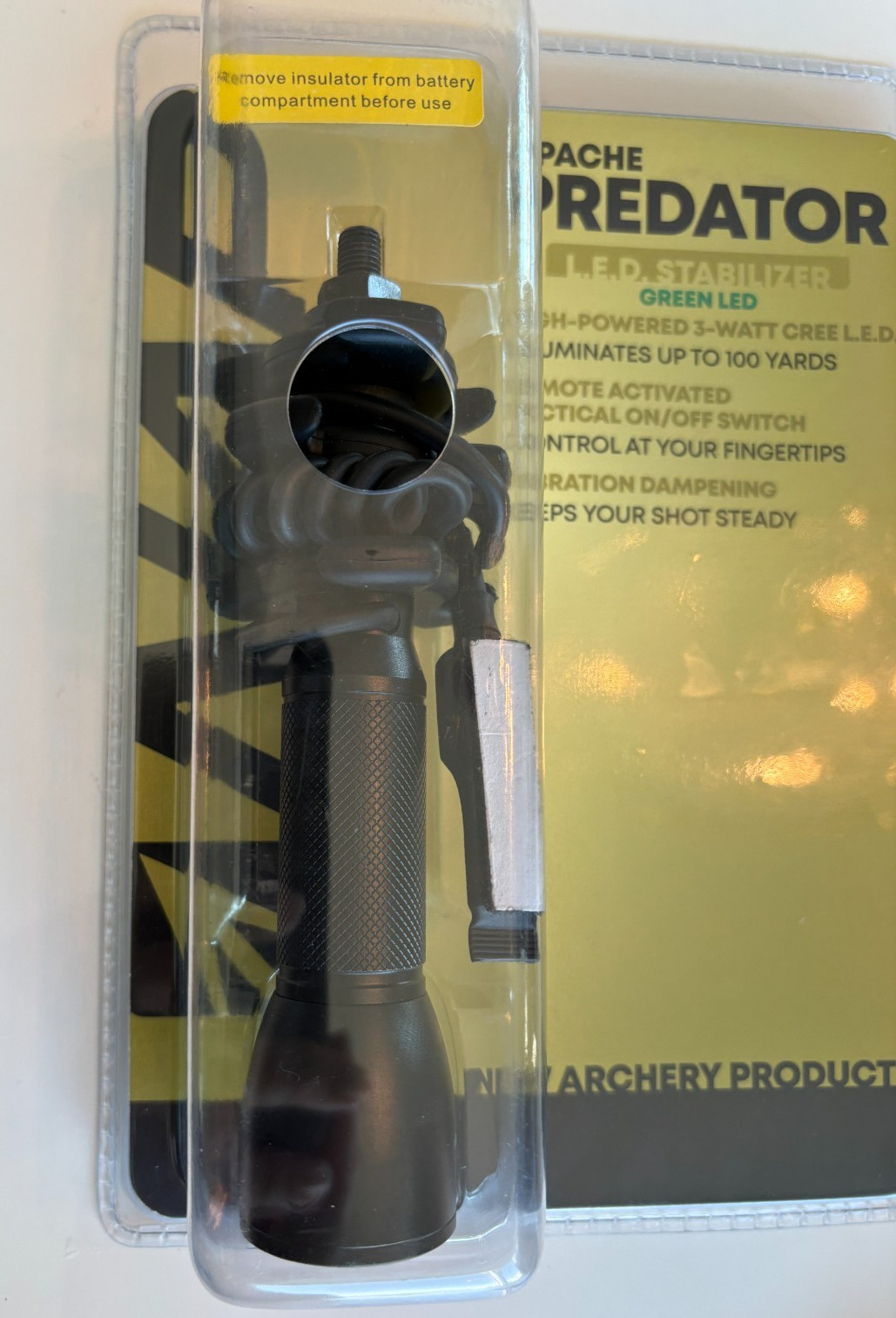 NAP Apache Predator Hog Hunting Stabilizer Green LED Light with Pressure Switch