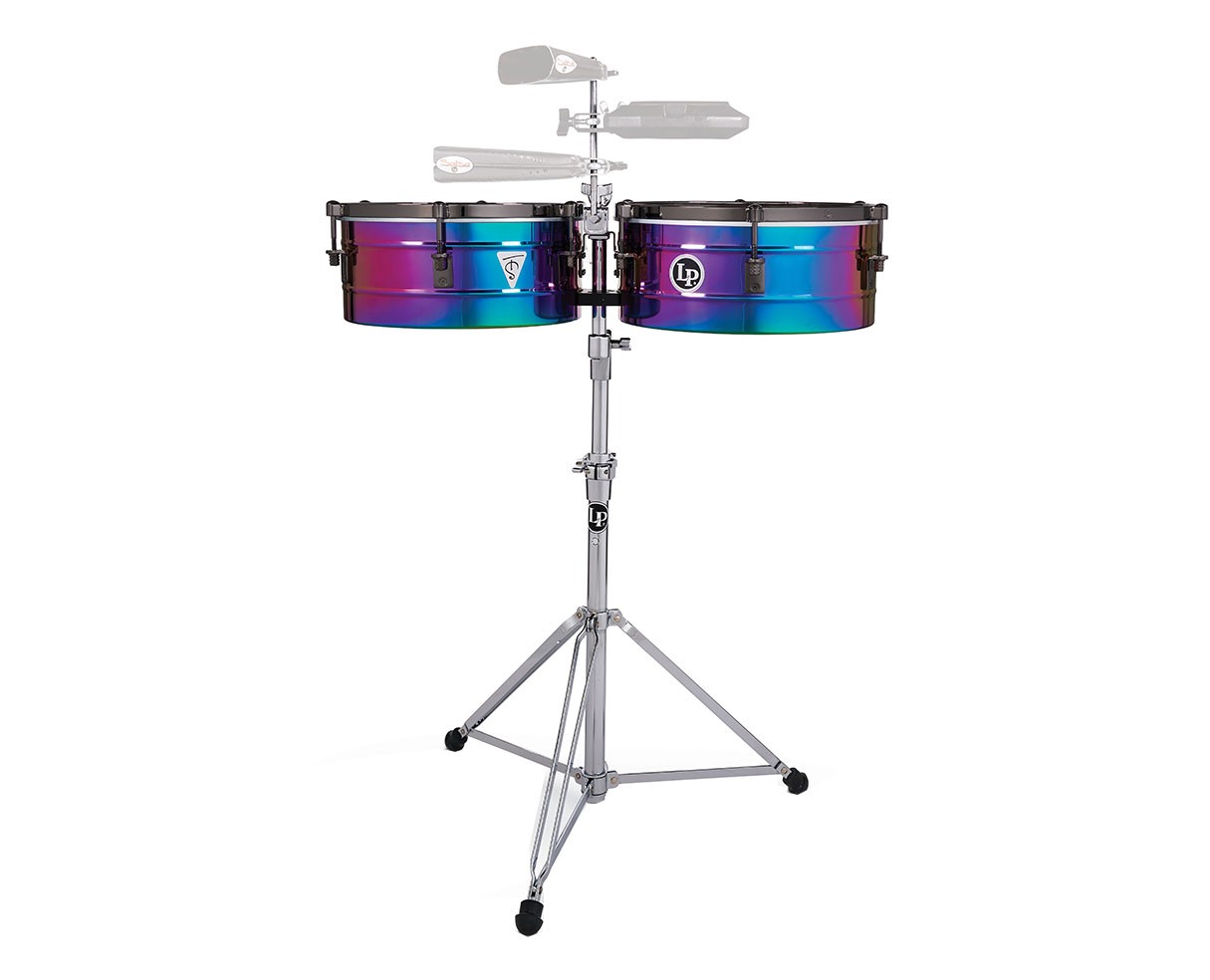 Latin Percussion Tony Succar Sig. Timbales - Rainbow Chrome/Black Nickel