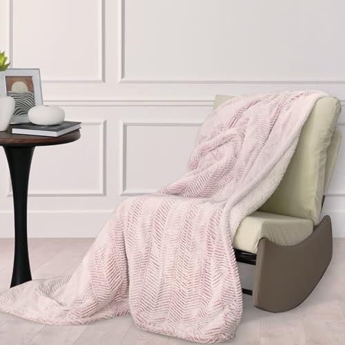 Heated Blanket Electric Blanket 50" x 60" - Cozy Soft Heated Throw Frosty Pink