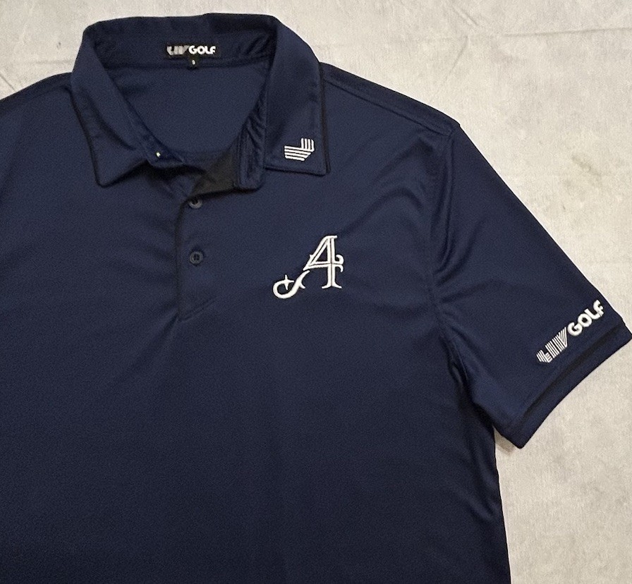 4 Four Aces LIV Golf Club GC Navy Blue Polo Shirt Men’s Small