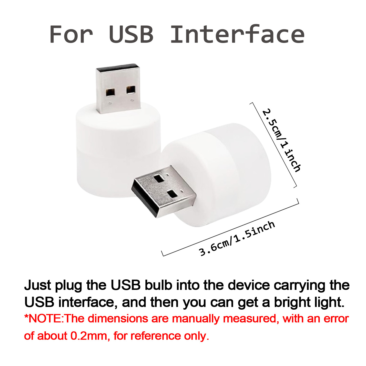 10PCS USB Portable LED Mini Nights Light Small Round Lamp Computer Mobile Power