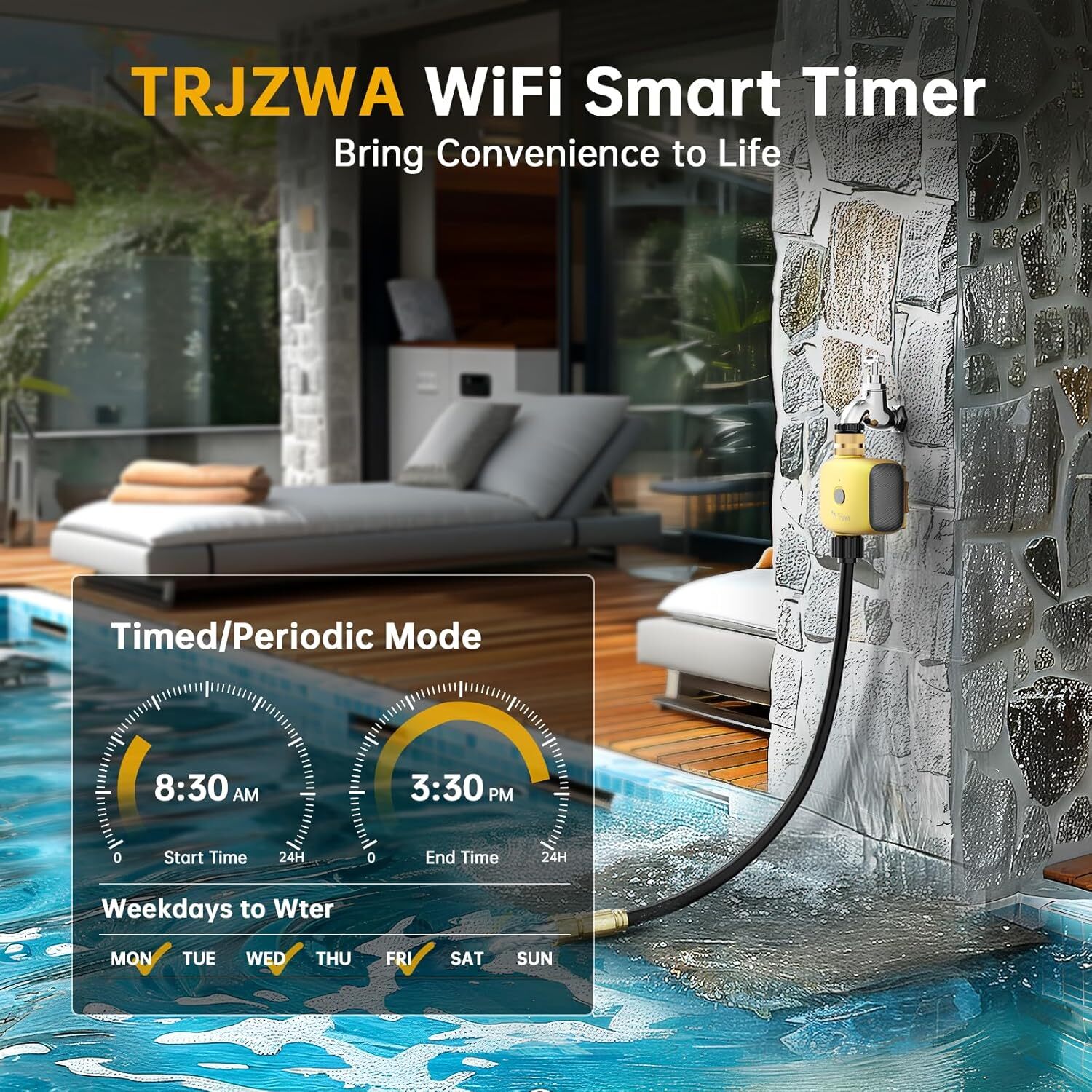 WiFi Smart Water Valve for Garden Irrigation System with Rain Delay Function