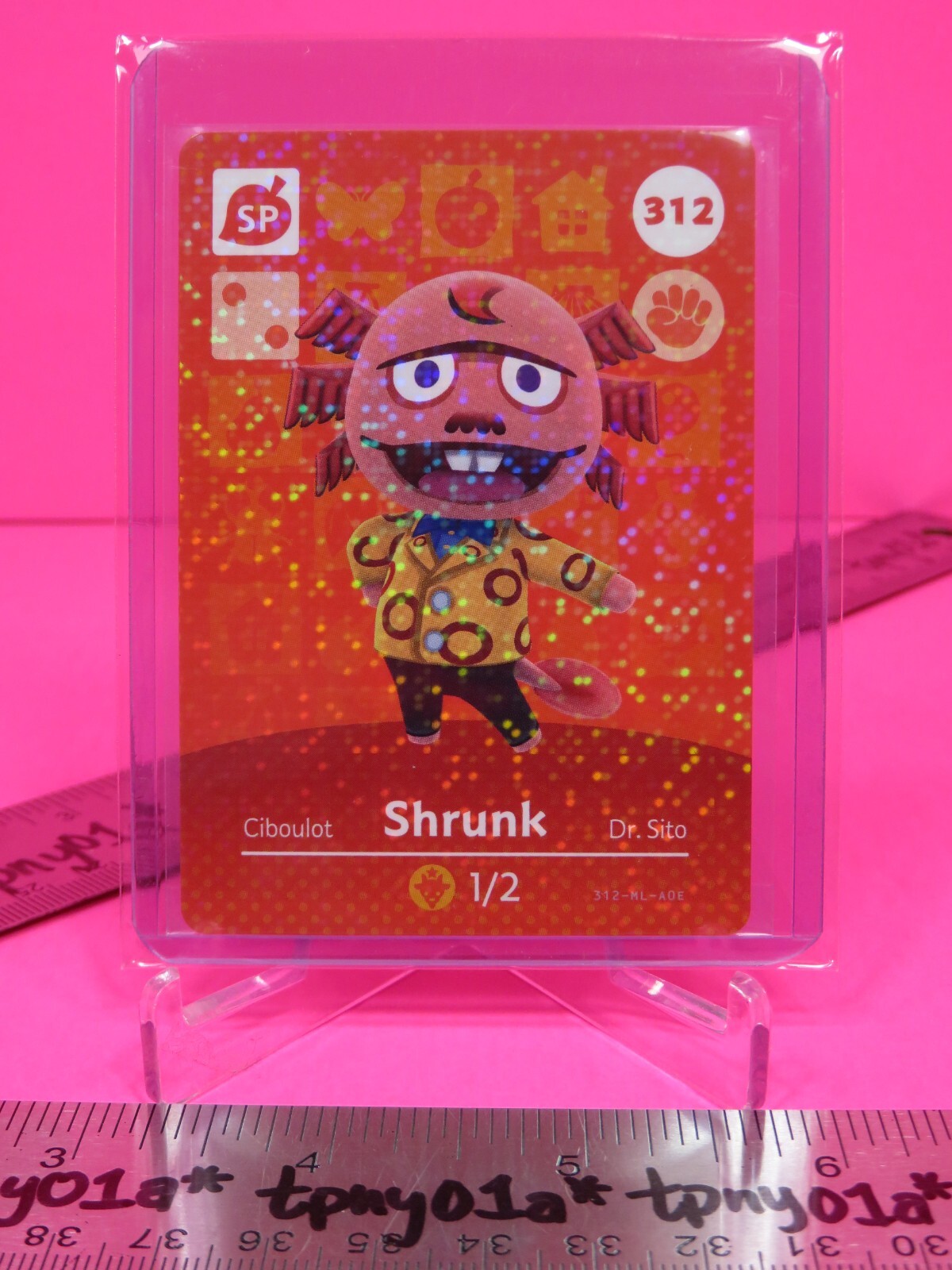 SHRUNK #312 AUTHENTIC US PACK FRESH Animal Crossing Series 4 Amiibo Card 📦BOXWT