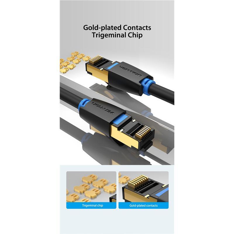 Vention Cat8 Ethernet Cable SSTP 40Gbps 2000MHz Cat 8 RJ45 Network Lan Patch Cor