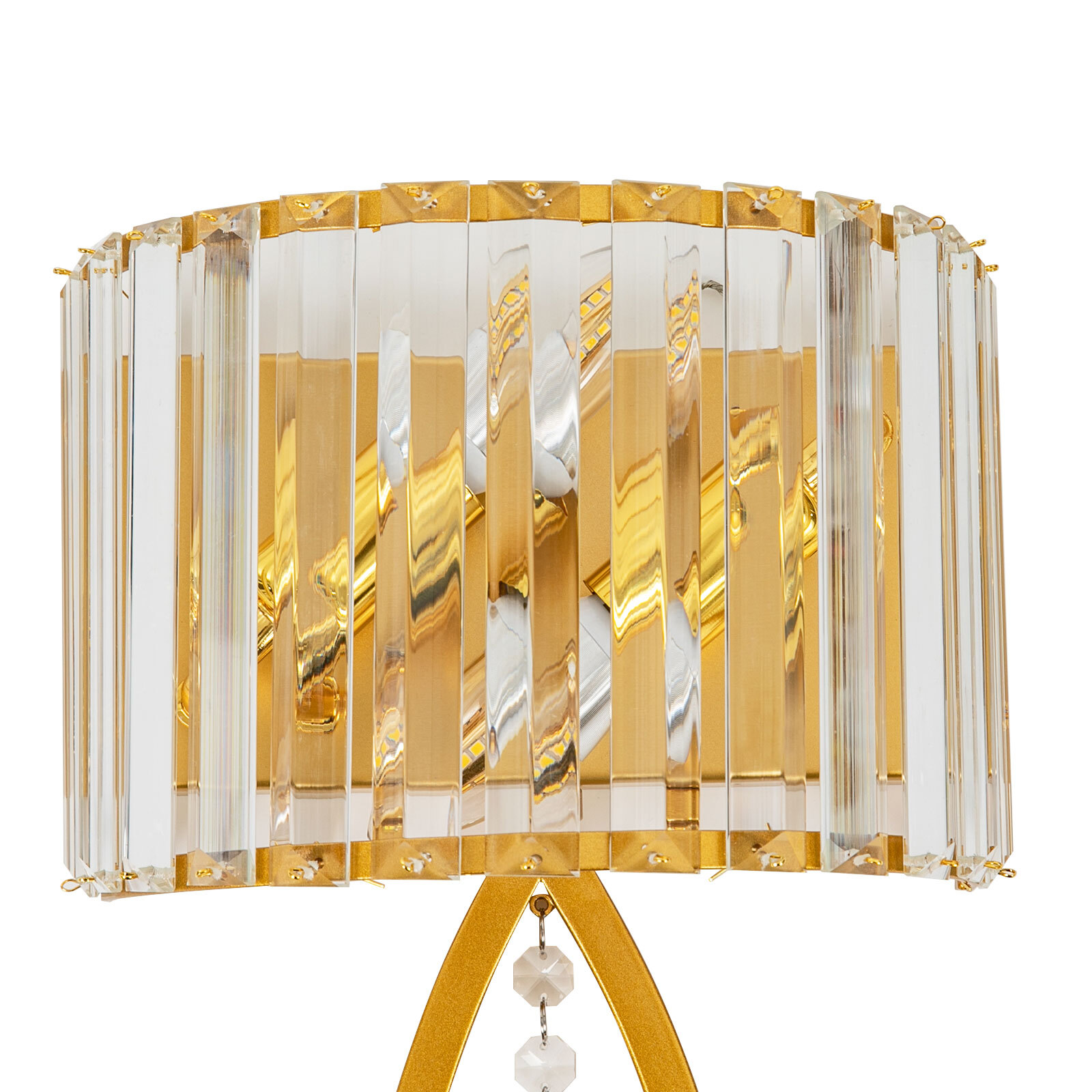 Crystal Wall Lamp, Lamp Living Room Bedside Corridor Wall Lamp, Retro Gold, 110V