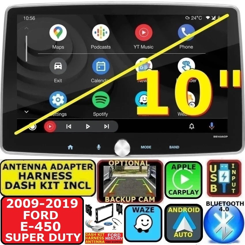2009-2019 E-450 SUPER DUTY BLUETOOTH APPLE CARPLAY ANDROID AUTO CAR RADIO STEREO