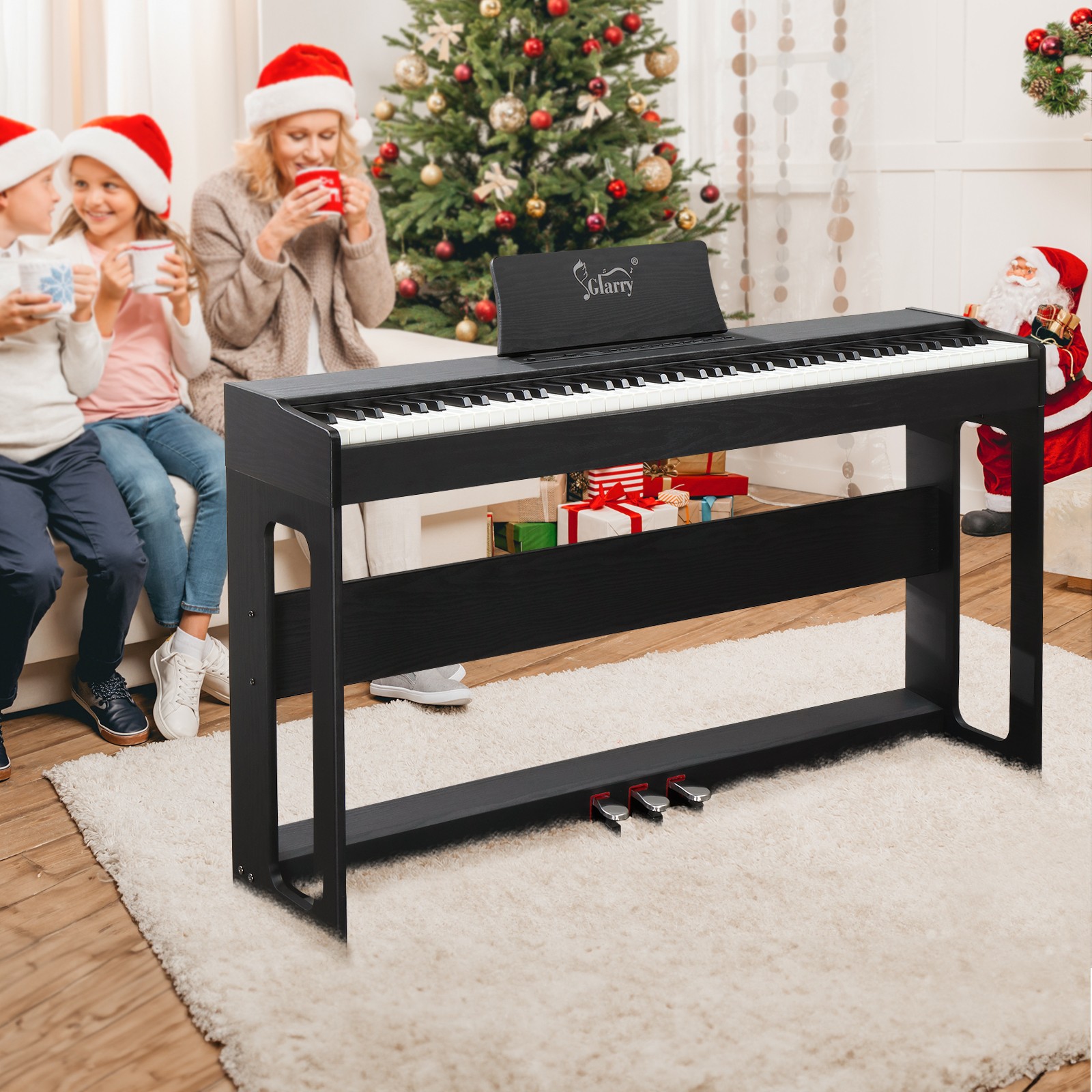 Glarry GDP-104 88 Keys Full Weighted Hammer Digital Home Piano Keyboards