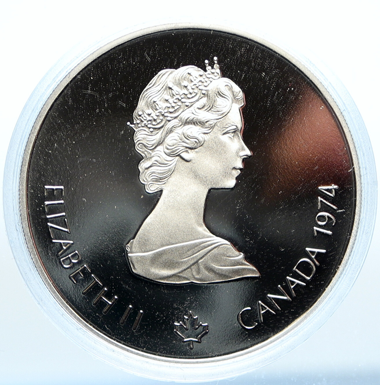 1974 CANADA Queen Elizabeth II Olympics Montreal OLD ROWING Silver 5 Coin i99060