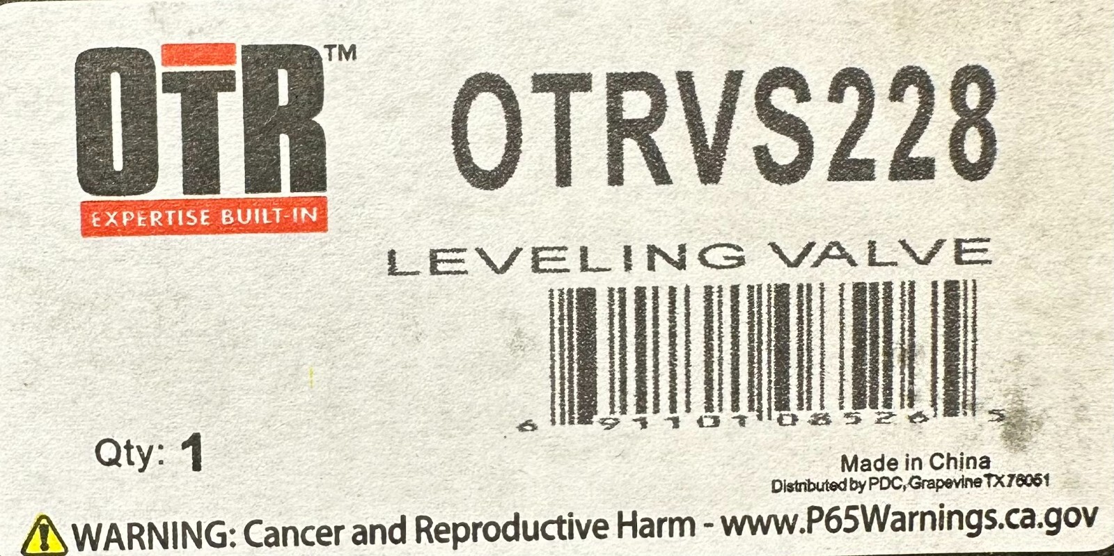 OTRVS228 Genuine OTR Height Control Valve With Integral Dump - New