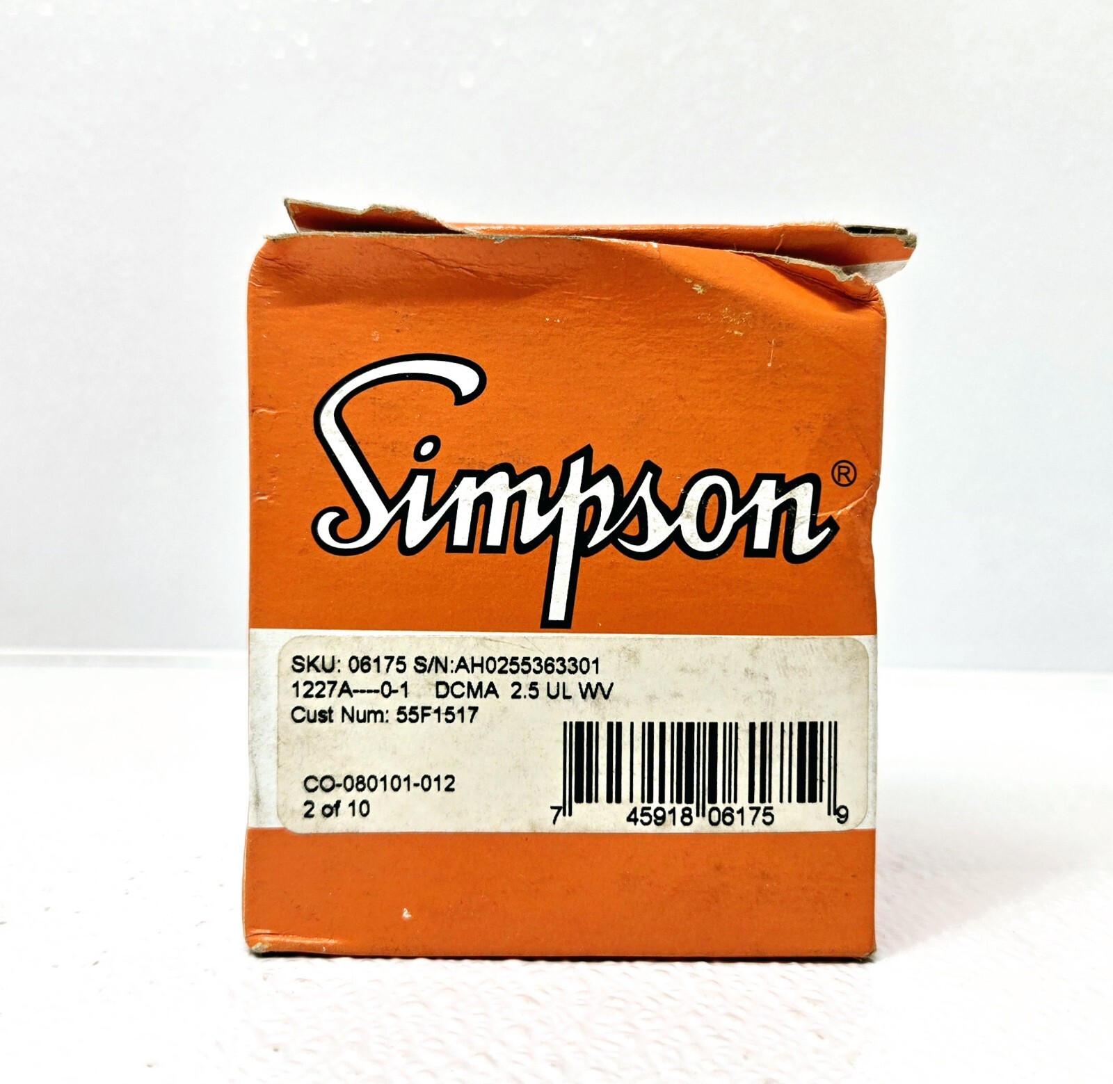 Simpson 06175 Analog DC Panel Meter