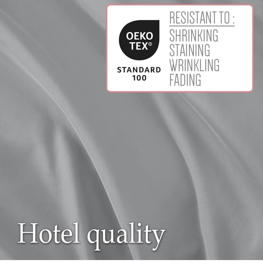 lalaLOOM Twin Bed Sheet Set Soft Microfiber Luxury Bedding Extra Deep Po GRAY