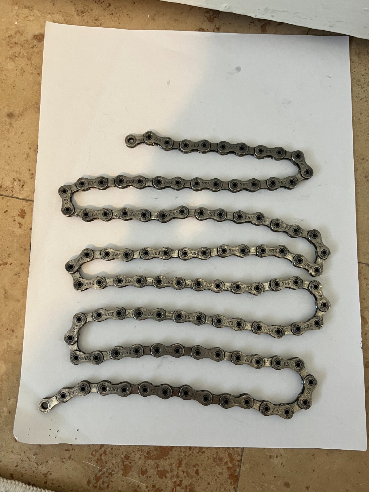 YBN SLA 12 Speed Chain 108 Links Silver – ~50 Miles – Excellent Condition