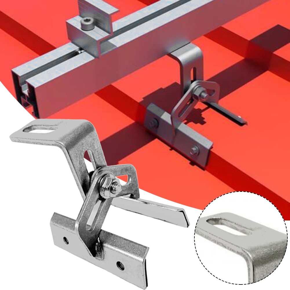Reliable Trapezoidal Sheet Roof Hook for Solar PV Mounting with For rail System