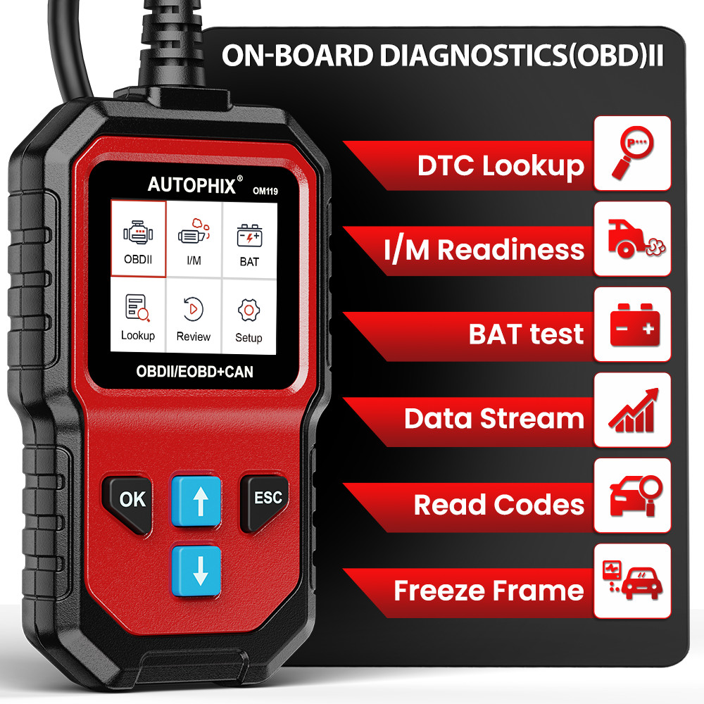 1996+ Car OBD2 Diagnostic Scanner Live Data Trouble OBD Code Reader Battery Test
