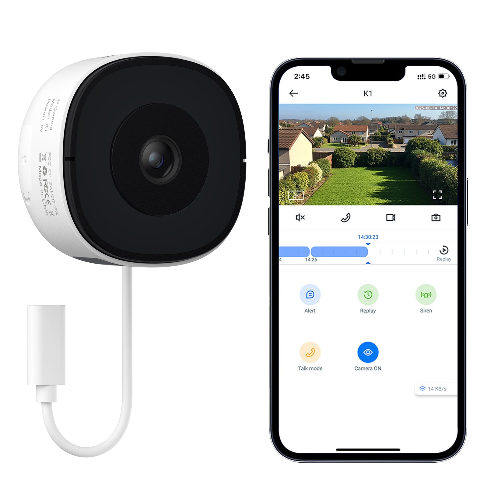 Wansview 2K 3MP Window Camera WIFI Wireless Security Camera Color Night Vision