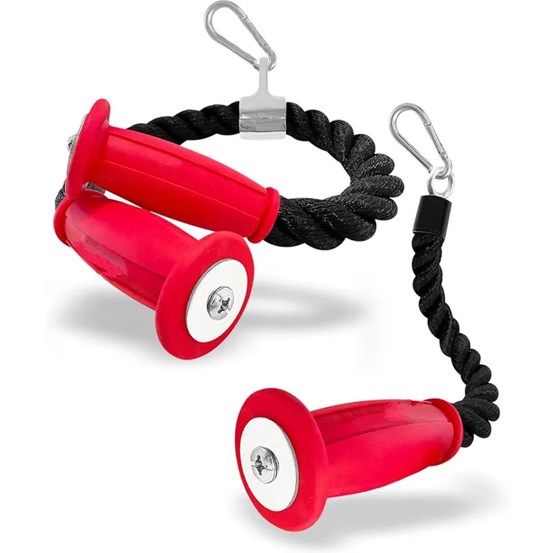 Ergonomic Tricep Ropes Non-Slip Cable Attachment Gym or Home Use Fitness Body Eq