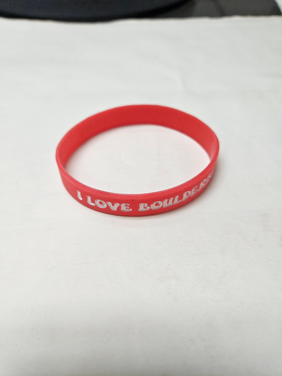 New York Boulders Minor Baseball Red Rubber Wristband "I Love Boulderbird"