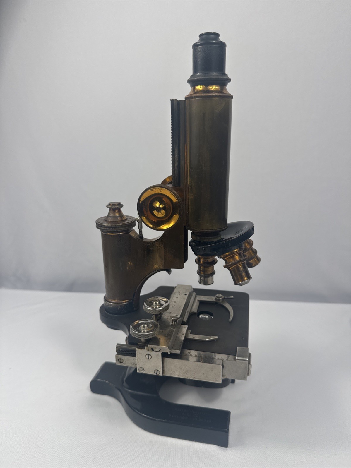 Antique Spencer Microscope No. 22088 A.S. Aloe CO. c1906-1912 Brass Laboratory