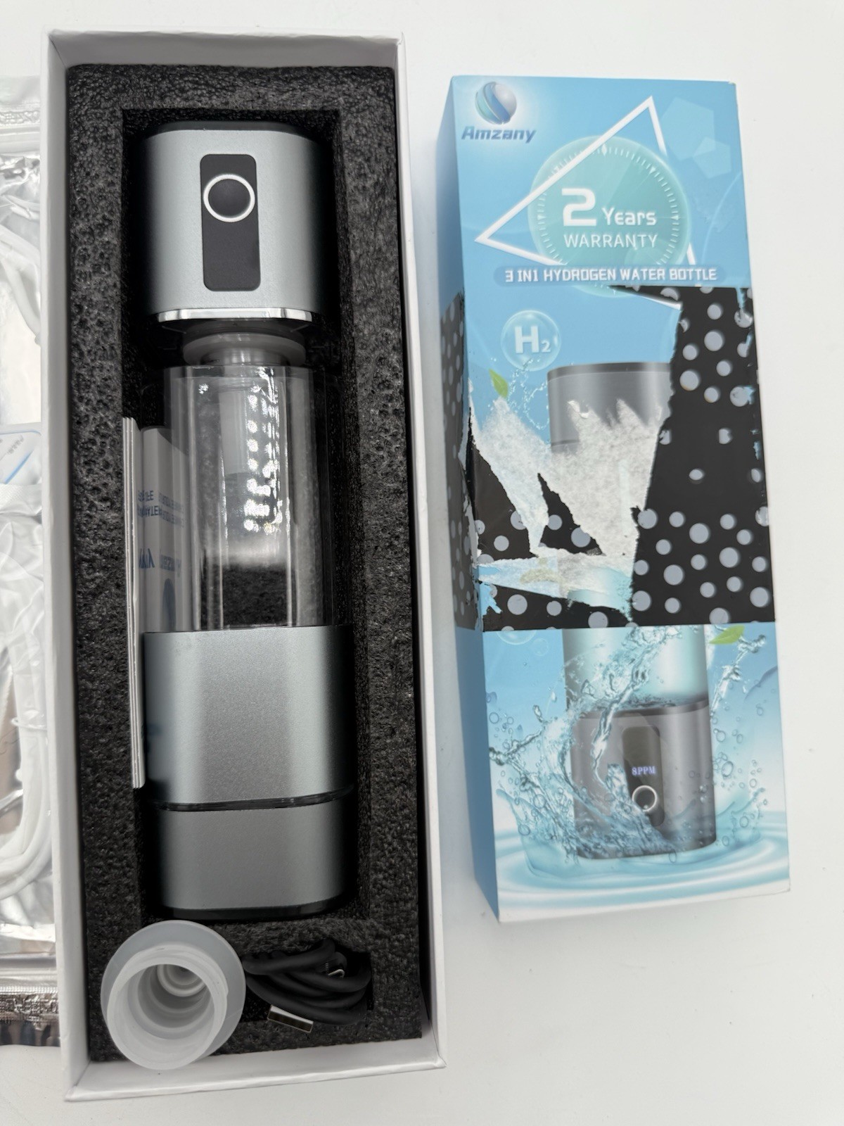 Amzany 3 IN 1 Hydrogen Water Bottle