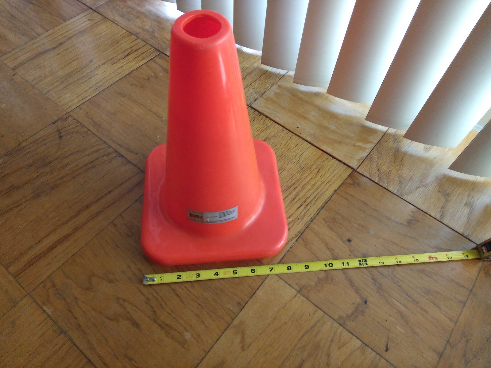 12 inches  plastic safety cone orange