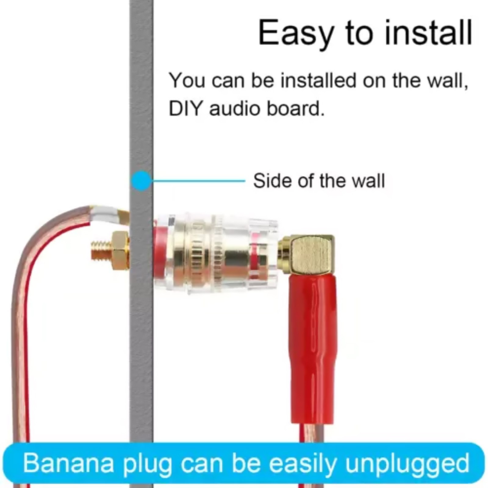8Pcs 4mm Amplifier Speaker Terminal Binding Post Banana Plug Adapter Socket