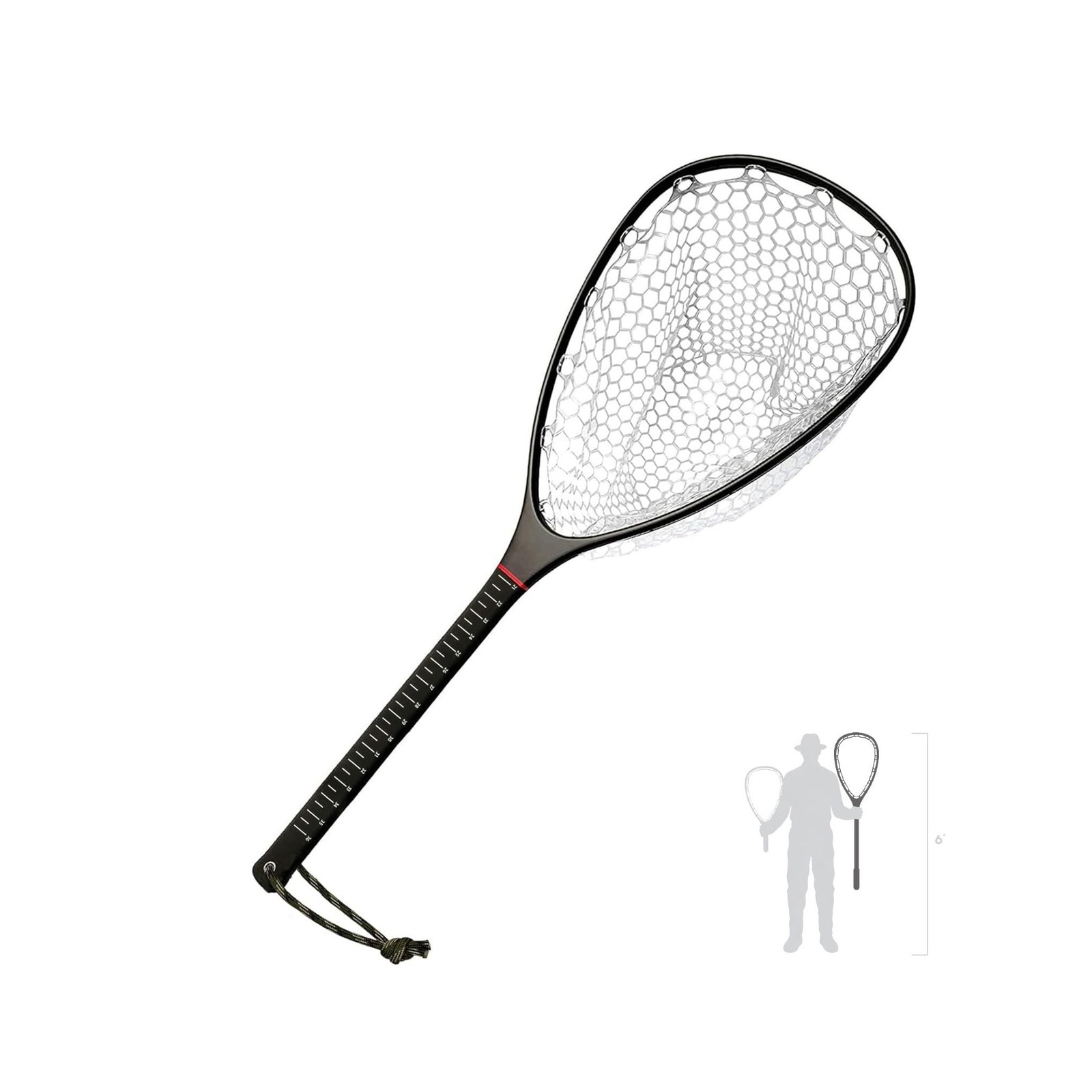 Riverruns Fly Fishing Landing Net Carbon Fiber Trout Net with Measurement Han...