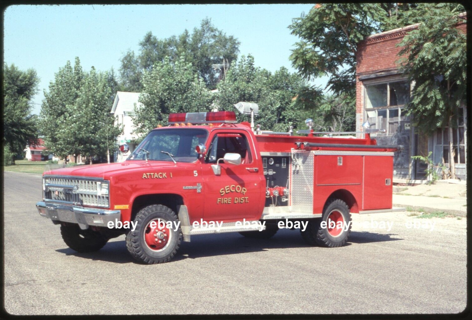 Secor IL 1982 GMC Pierce Mini pumper Fire Apparatus Slide