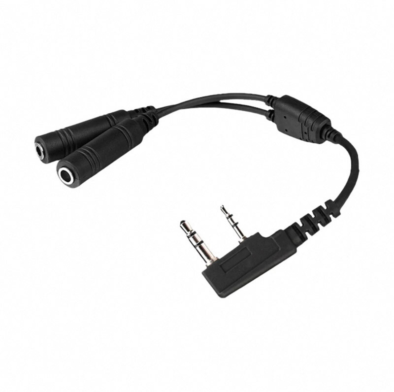 Aviation Headphones GA Dual Pin to KENWOOD K Handheld Radio Audio Adapter Cable