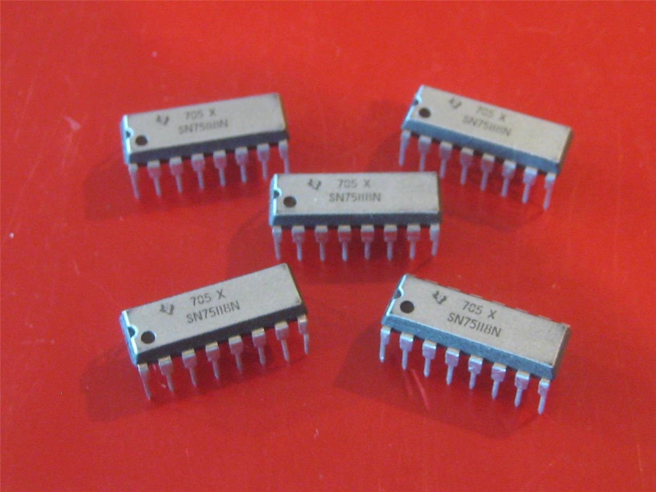TI SN75118N TRANSMITTER/RECEIVER 16 PIN DIP 75118  ( Qty 5 )  ** NEW **