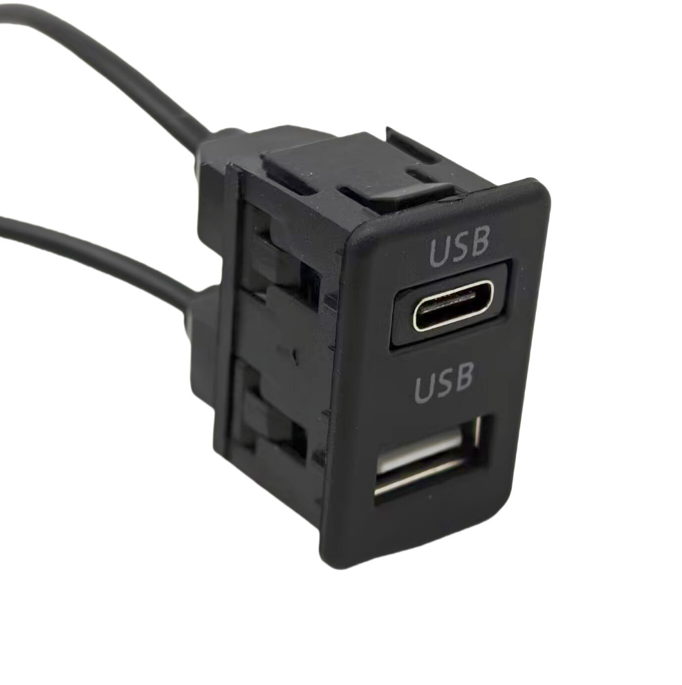 Dash Flush Mount 1.45M Panel Dual USB Extension Cable Adapter Car Accessories