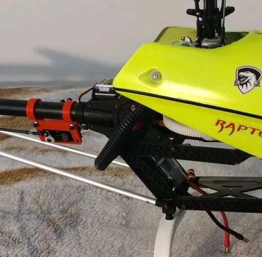 Raptor 30 Tail Servo Bracket (White) 22mm Tail boom - 3D Printed, NO Hardware.