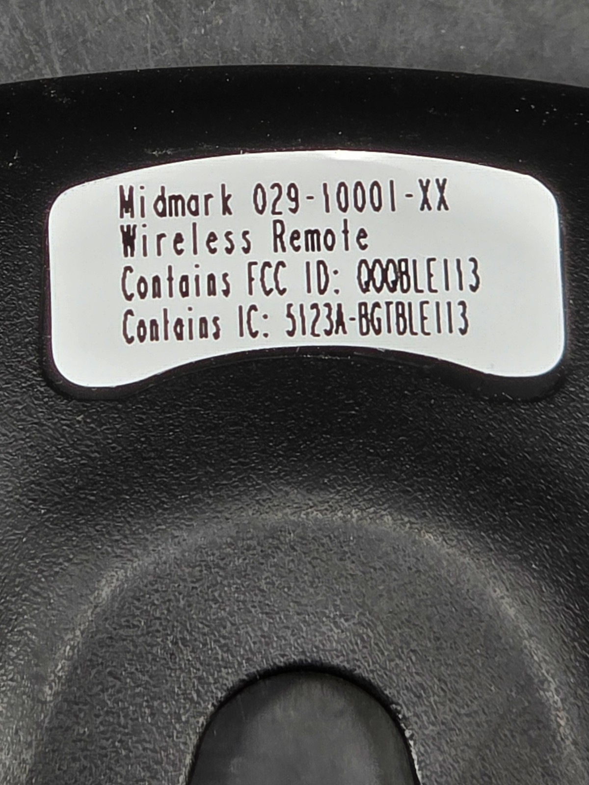 Midmark QE Wireless Remote Control 029-10001-XX