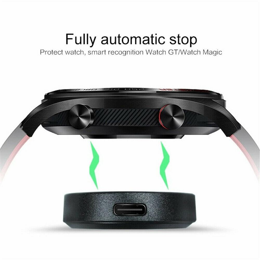 Black USB Magnetic Charging Cable Base Wireless For Huawei Watch GT2 Pro D
