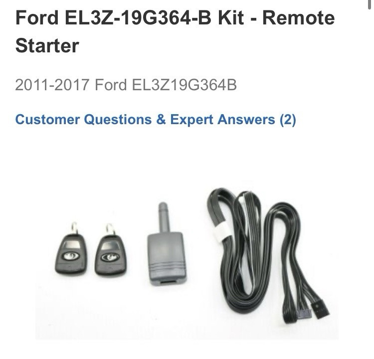 EL3Z-19G364-B Kit - Remote Starter 2011-2017 GENUINE OEM FORD free Shipping