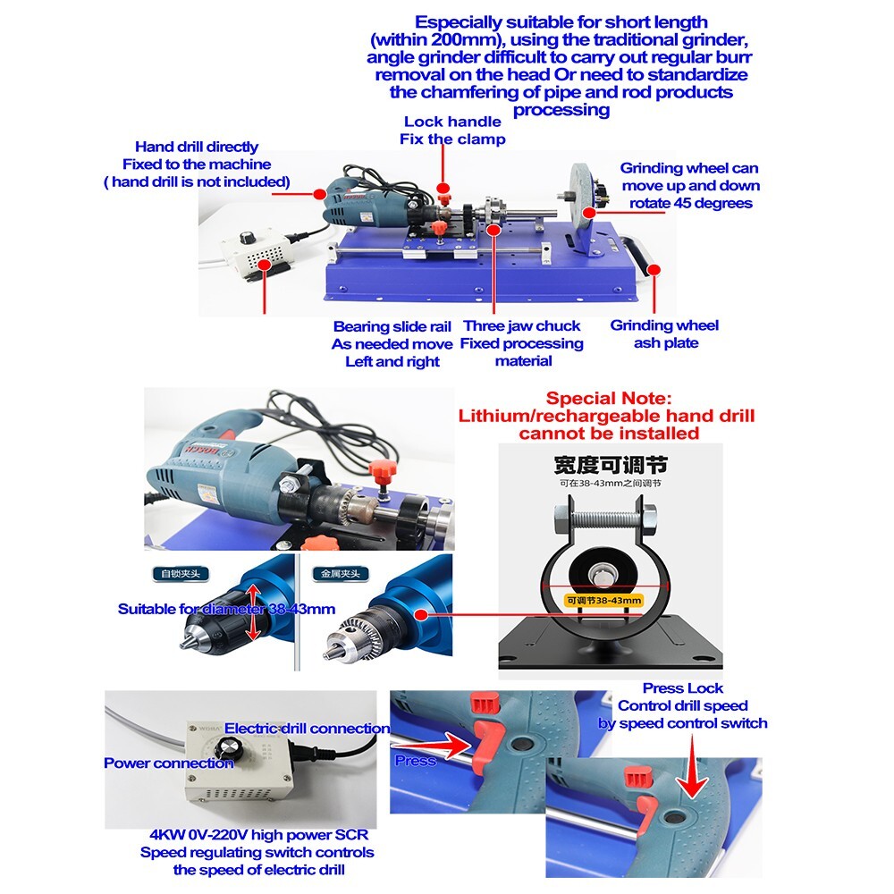 Small Metal Pipe Rod Multifunctional Processing Machine for Drawing Polishing