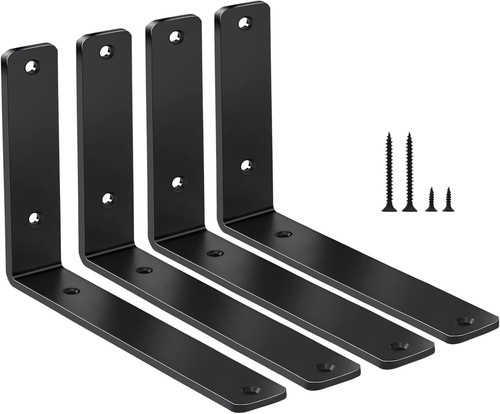 4 Pack - L 6" x H 4" x W1.5, 5mm Thick 6''x4'', Black