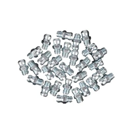 30pcs Grease Zerk Fittings, 1/4in-28 SAE Straight Thread Grease Nipples for