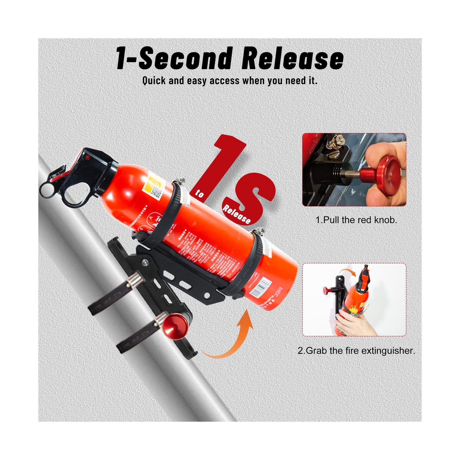 Quick Release Fire Extinguisher Mounts - 2-Pack Car Fire Exting... FAST USA SHIP