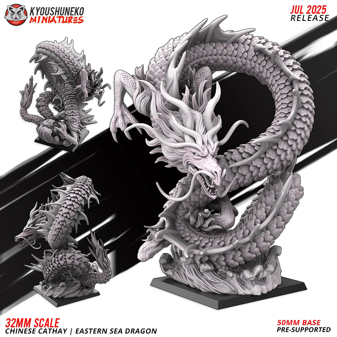 Eastern Sea Dragon - 28-32mm Chinese Cathay - Resin Tabletop Miniature