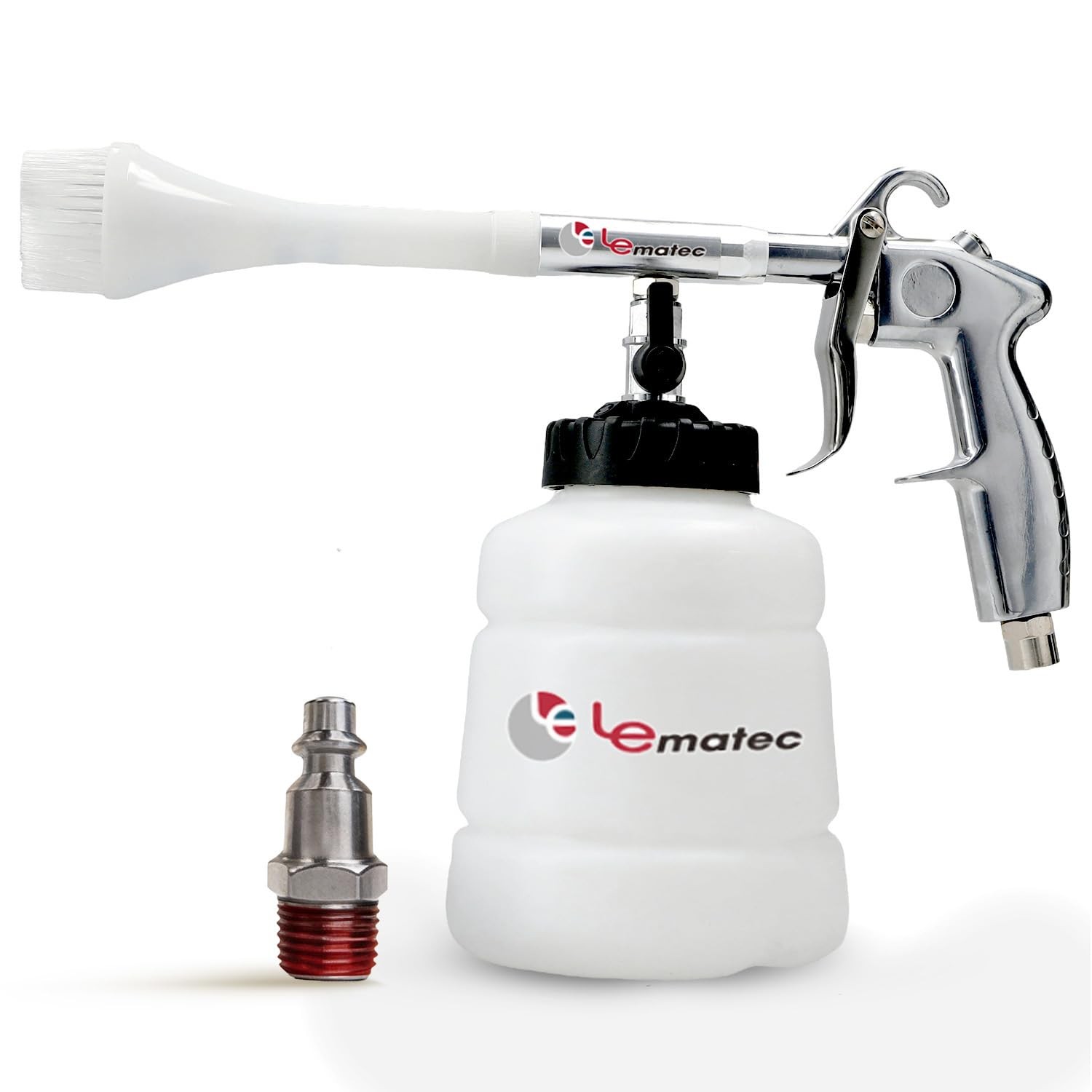LE LEMATEC Interior Detailing Gun, Air Foam Car Wash Tool 3,000+ RPM, white
