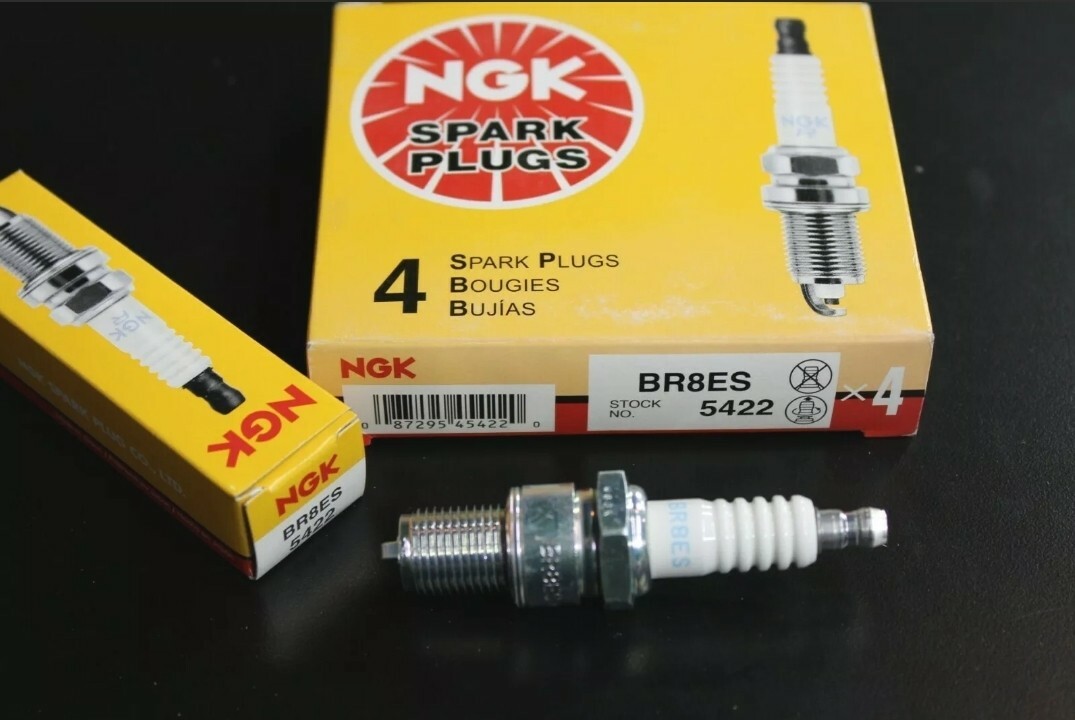 NGK - 5422 - Nickel Plated Spark Plug, BR8ES- Pack of 4