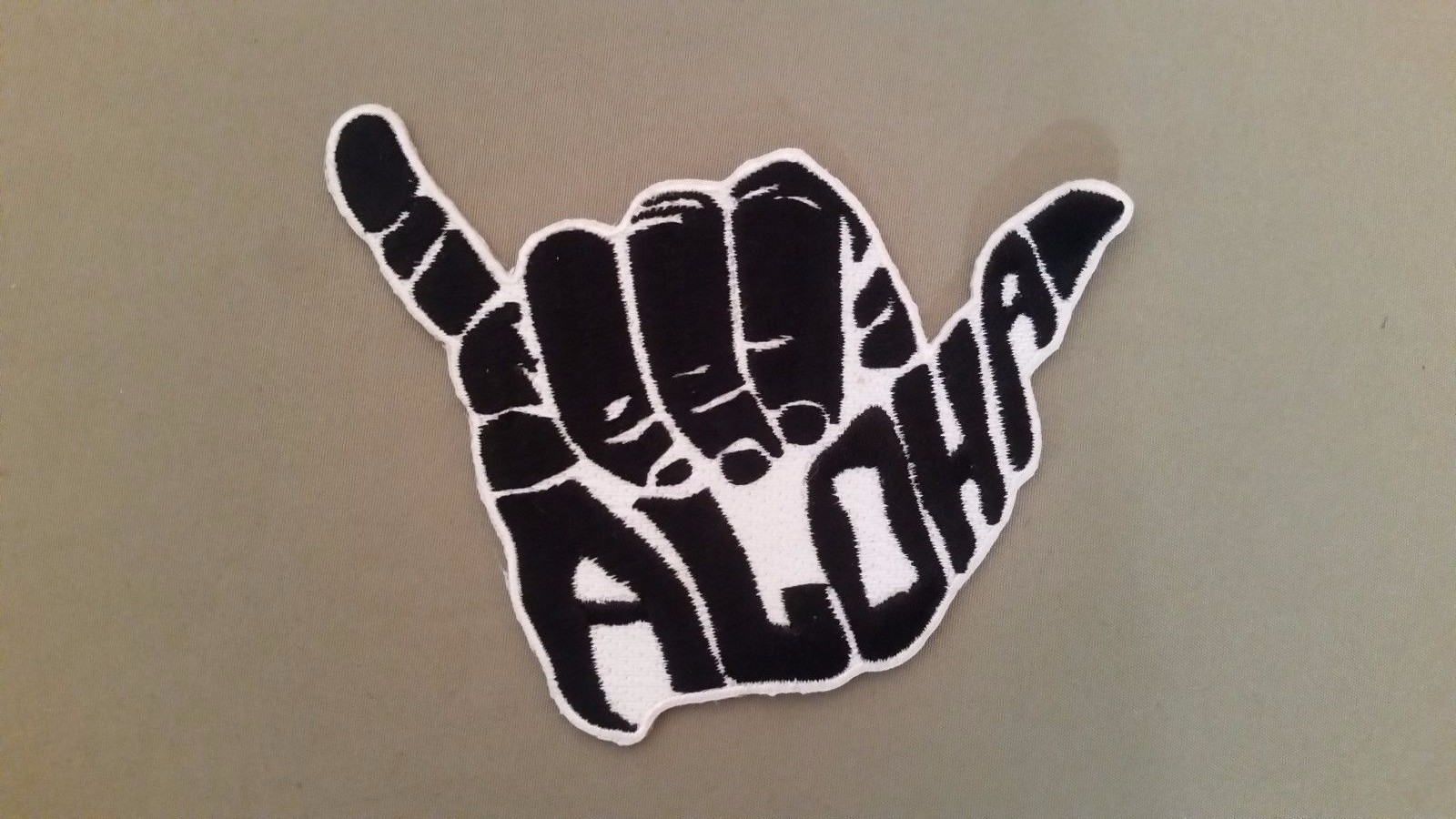 new embroidered aloha surf hand patch