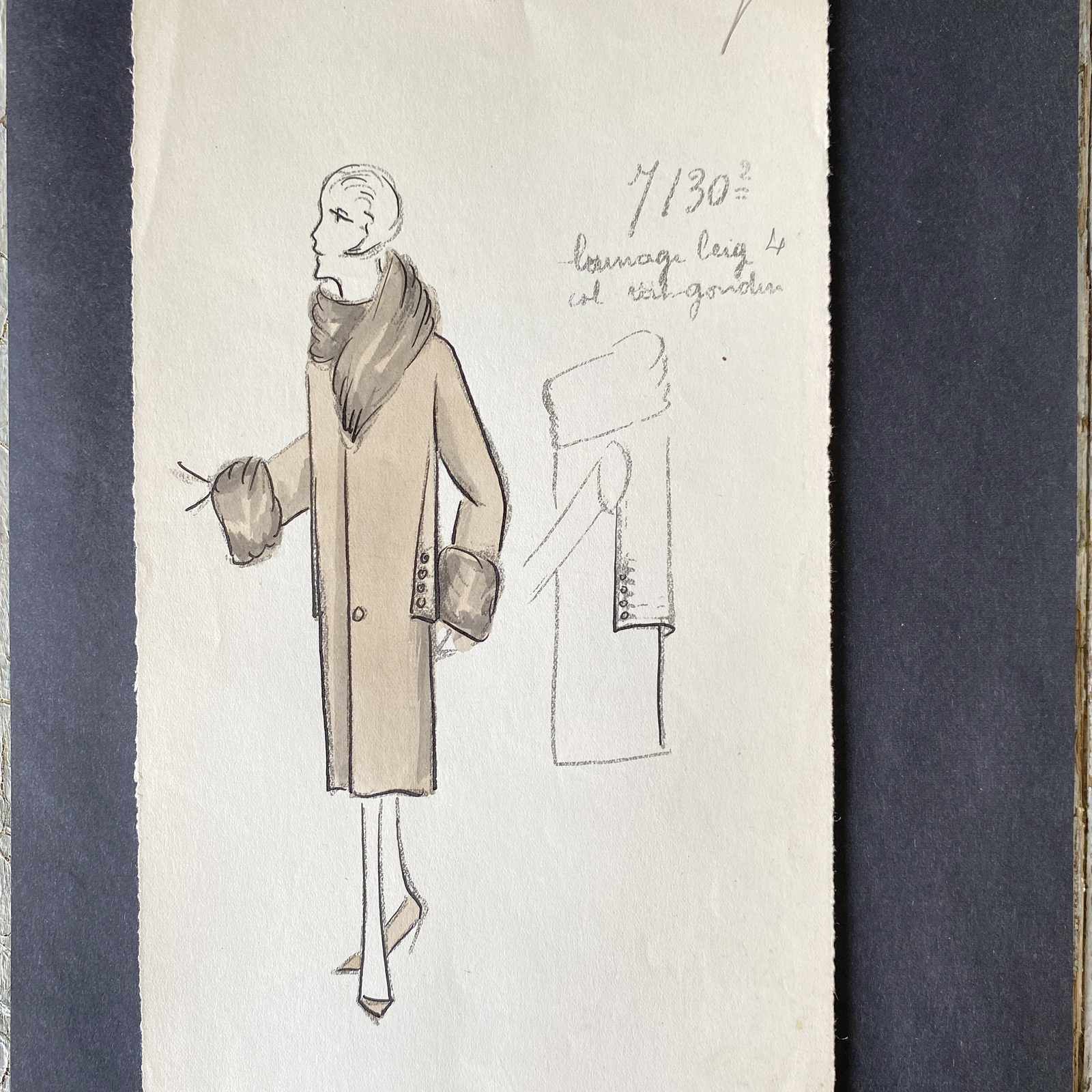 1 EDWARD MOLYNEUX Antique French Paris Fashion House of illustration drawings s