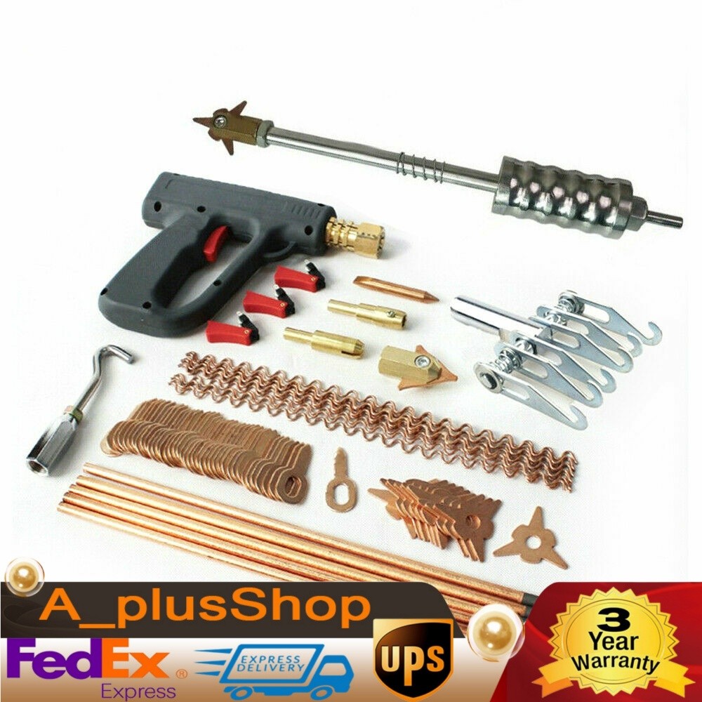 86PCS Dent Puller Kit Car Repair Tools Hand Body Spot Welder Gun Welding Machine