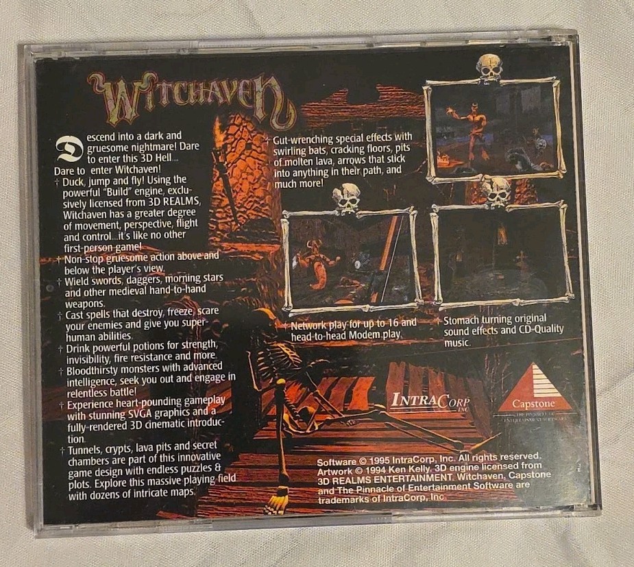 Witchaven PC CD dark medieval role-playing goblins demons magic game!