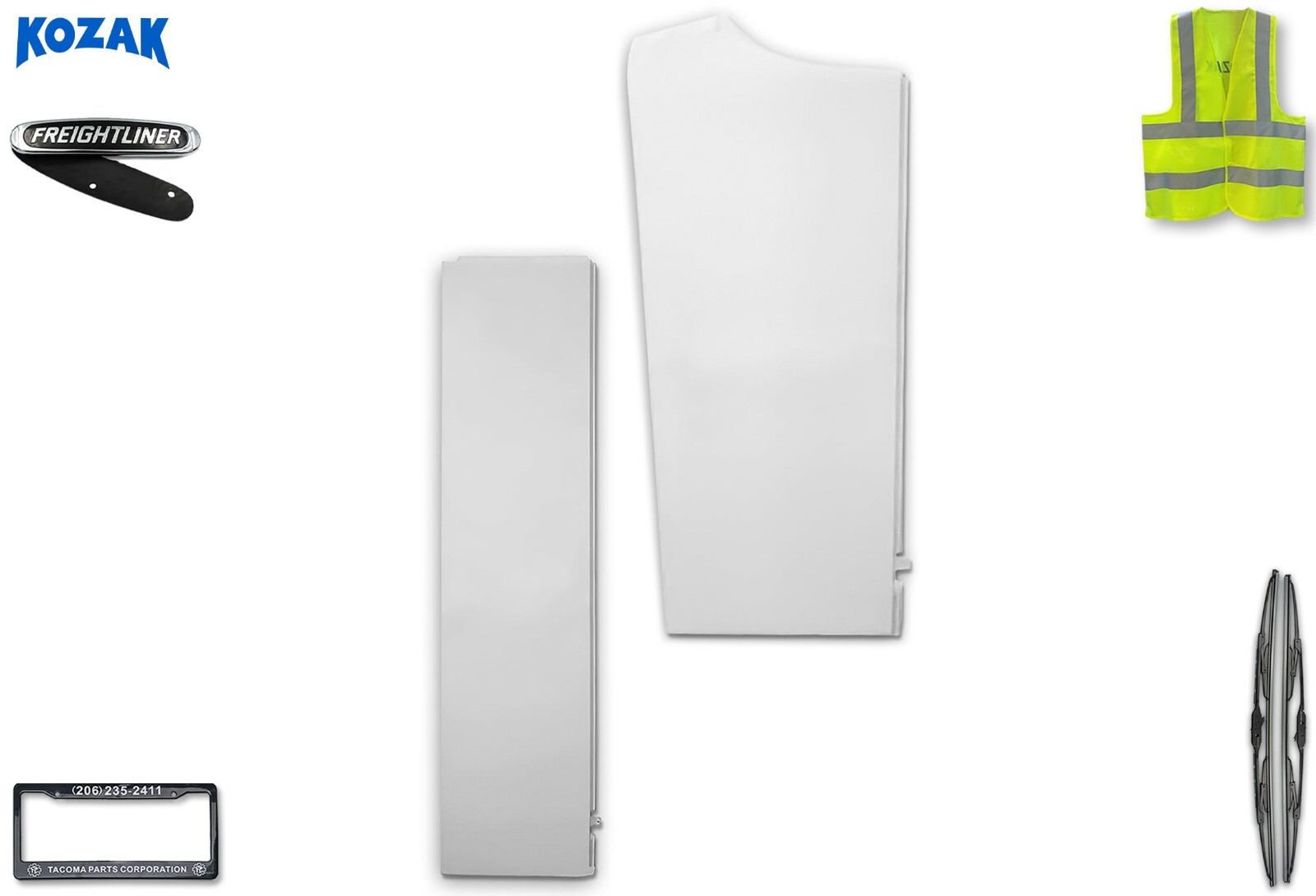 Cabin Upper and Lower Fairing Set Left Side, Freightliner Cascadia 2008-2016