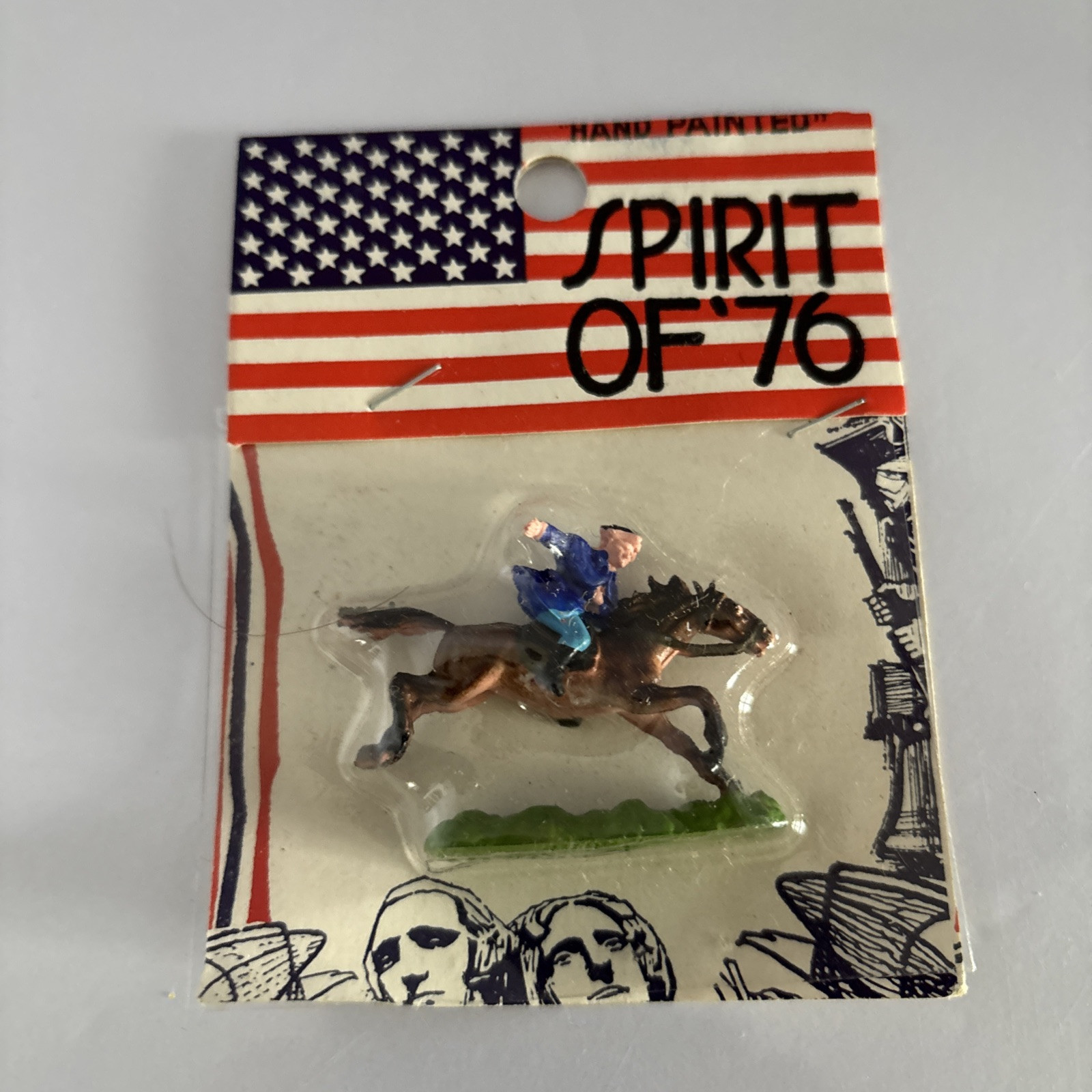 Vintage Spirit of 76' Patriot horse rider Miniatures Hand Painted Sealed