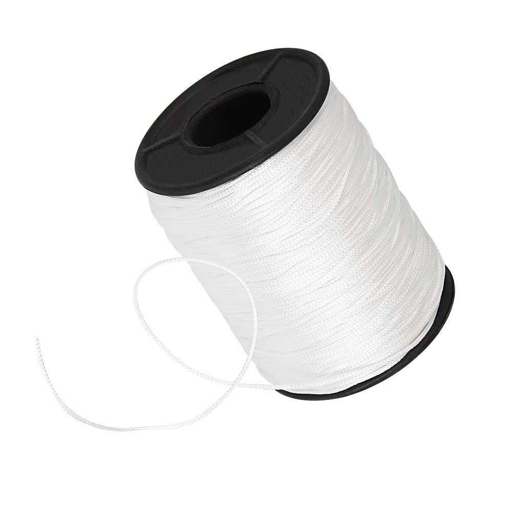 150 Yards/Roll Lift Cord ZKSM 1mm Braided Shade Roller 150 Yards(1mm), White